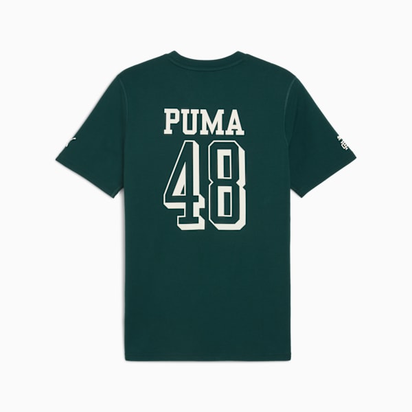 Green PUMA adult T-shirt with 'PUMA' and '48' printed on the back.