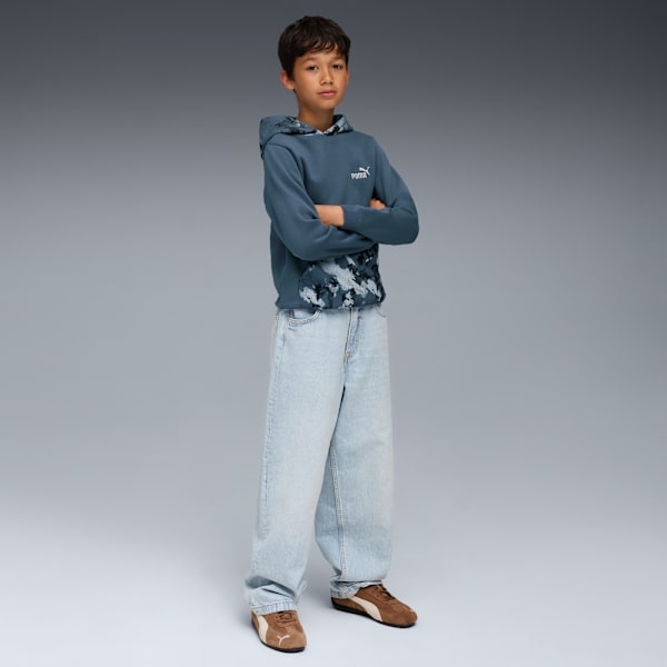 ESSENTIALS CAMO Boys' Long Sleeve Hoodie, Dark Indigo, extralarge-IND