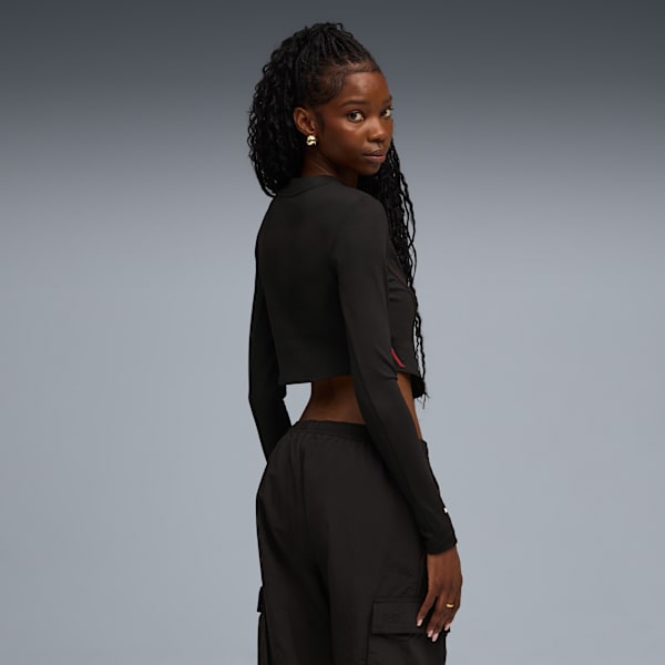 F1® Wmns LR LS Corset Top Women, PUMA Black, extralarge