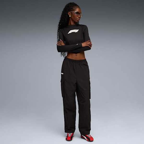 F1® Wmns LR LS Corset Top Women, PUMA Black, extralarge