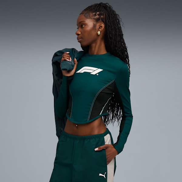 F1® Wmns LR LS Corset Top Women, Green Terrain, extralarge
