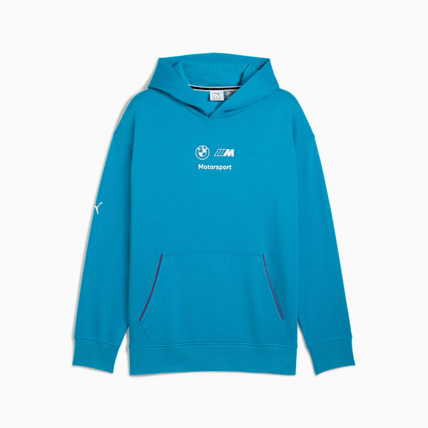 BMW M Motorsport Essentials Fleece Hoodie Men, Tropical Blue, extralarge