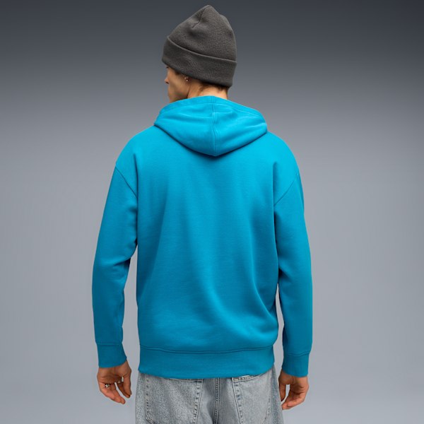 BMW M Motorsport Essentials Fleece Hoodie Men, Tropical Blue, extralarge