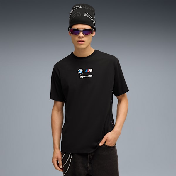 BMW M Motorsport Essentials Logo Tee Men, PUMA Black, extralarge-GBR