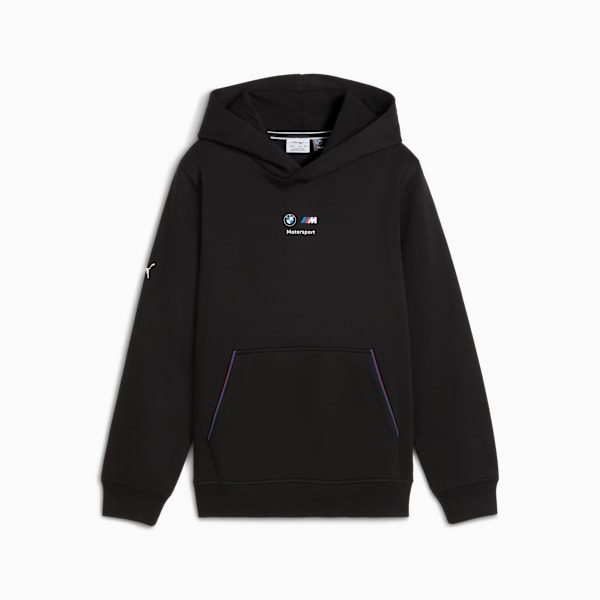 BMW M Motorsport Kids Essentials Hoodie Youth, PUMA Black, extralarge