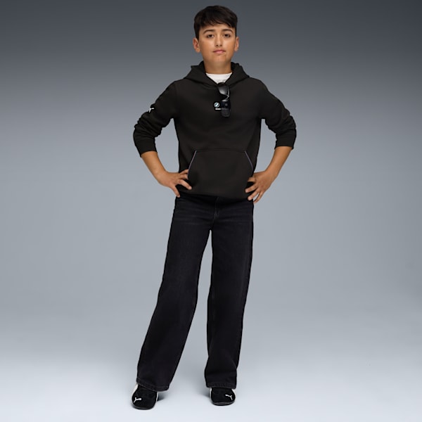 BMW M Motorsport Essentials Big Kids' Motorsport Hoodie, PUMA Black, extralarge-IND