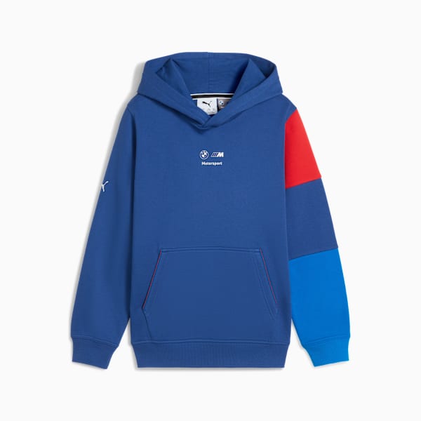 BMW M Motorsport Kids Essentials Hoodie Youth, Pro Blue-M Color, extralarge