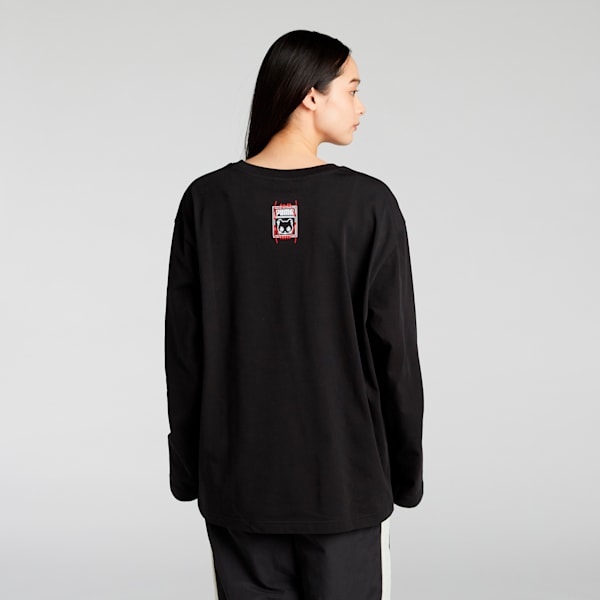ユニセックス NEKO-san x DYLAN グラフィック 長袖 Tシャツ, PUMA Black, extralarge-JPN