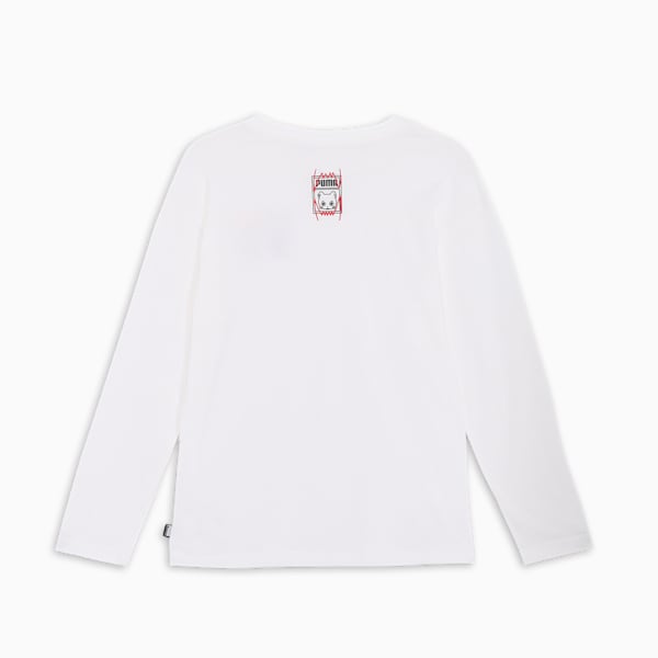 ユニセックス NEKO-san x DYLAN グラフィック 長袖 Tシャツ, PUMA White, extralarge-JPN