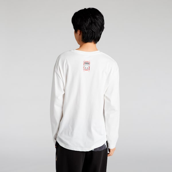 ユニセックス NEKO-san x DYLAN グラフィック 長袖 Tシャツ, PUMA White, extralarge-JPN