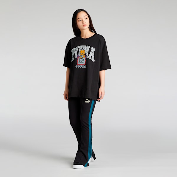 ユニセックス NEKO-san x DYLAN プーマ グラフィック オーバー 半袖 Tシャツ, PUMA Black, extralarge-JPN