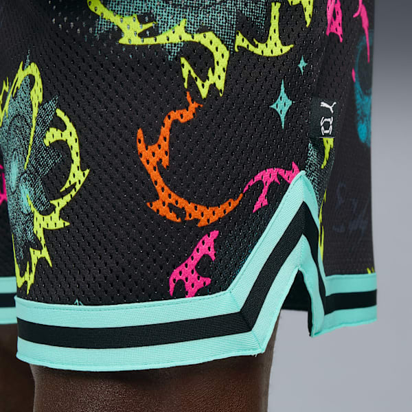 PUMA x RICK AND MORTY All-Over Printed Shorts Unisex, PUMA Black-AOP, extralarge-GBR