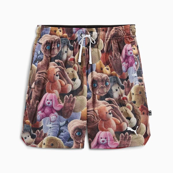Hoops x E.T. Men's Reversible Basketball Shorts, PUMA Black-AOP, extralarge