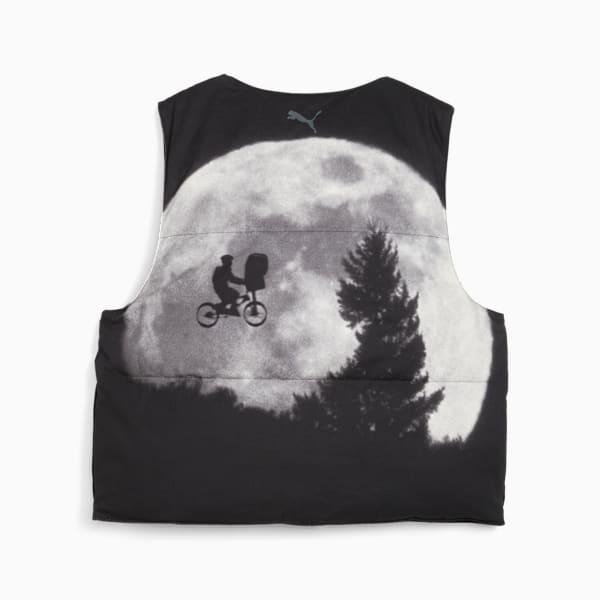 Hoops x E.T. Men's Puffer Vest, PUMA Black-AOP, extralarge