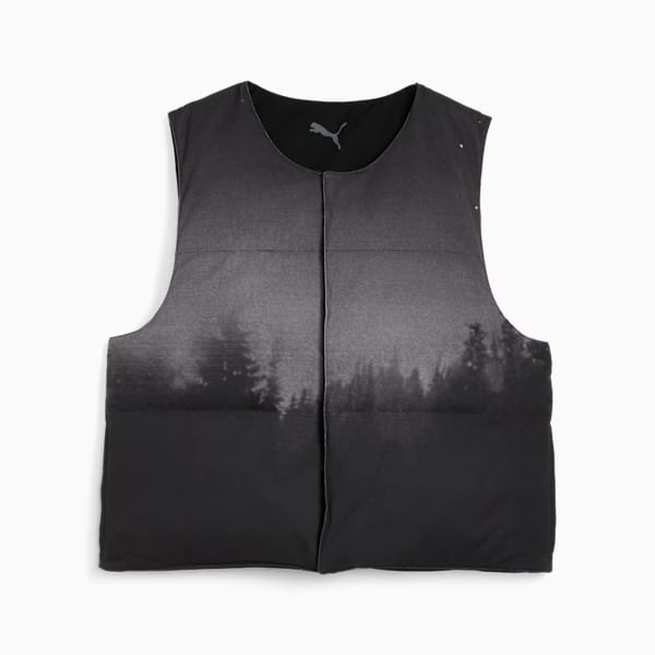 Hoops x E.T. Men's Puffer Vest, PUMA Black-AOP, extralarge