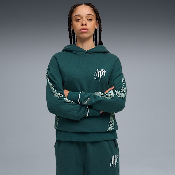 PUMA HOOPS x HARRY POTTER Women's Basketball Hoodie, Green Terrain-heather, extralarge-IND