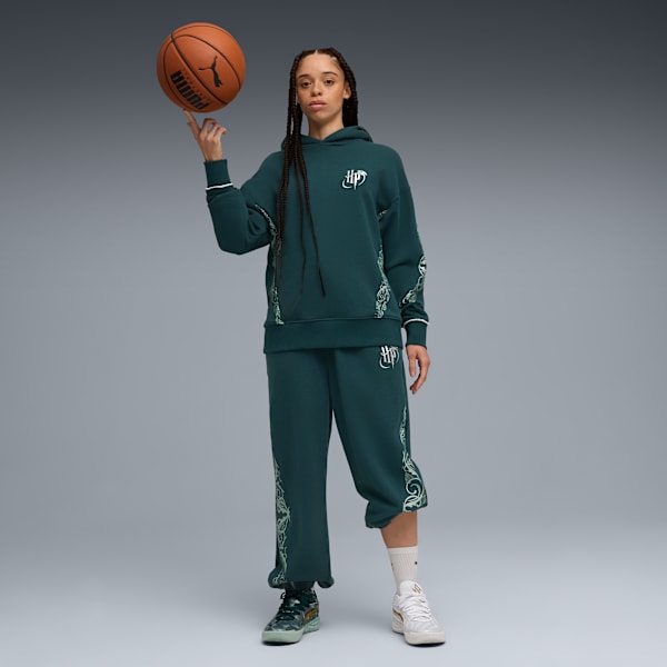 PUMA HOOPS x HARRY POTTER™ Hoodie Women, Green Terrain-heather, extralarge