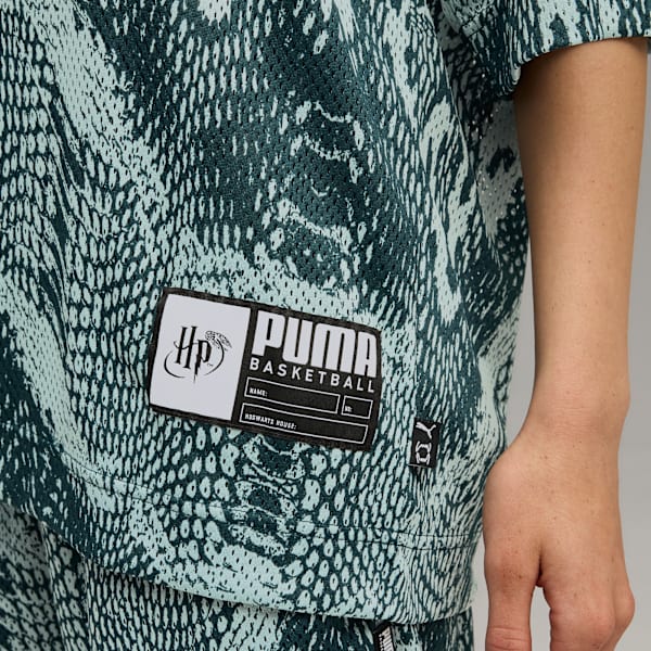 PUMA HOOPS x HARRY POTTER™ Jersey Women, Green Terrain-AOP, extralarge