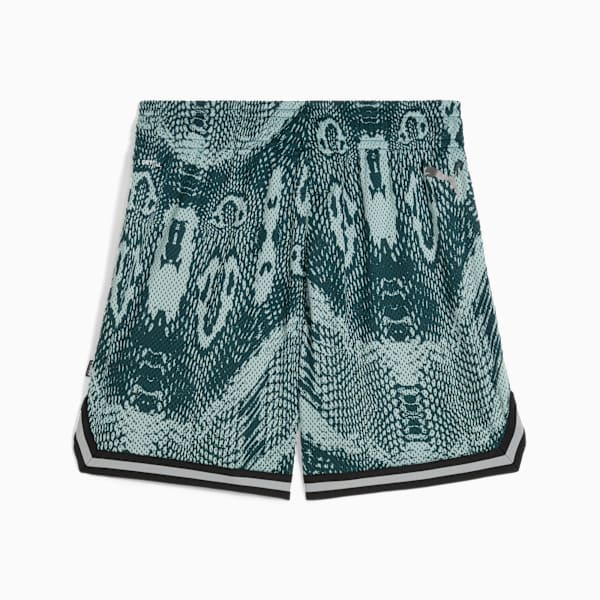 PUMA HOOPS x HARRY POTTER™ Shorts Women, Green Terrain-AOP, extralarge