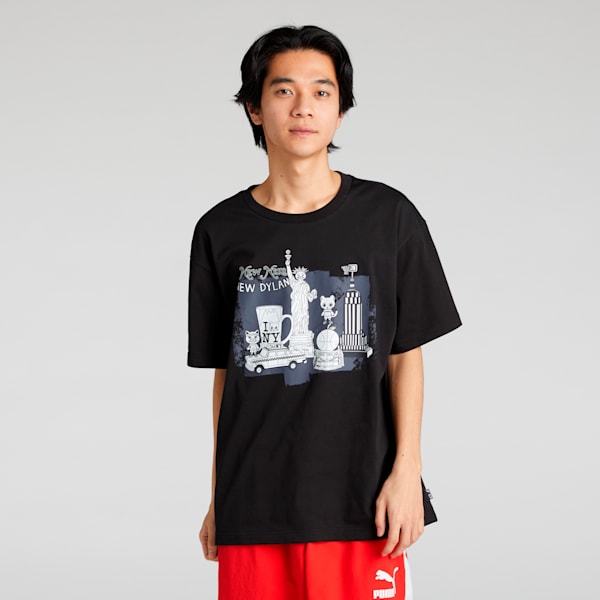 ユニセックス NEKO-san x DYLAN NY グラフィック 半袖 Tシャツ, PUMA Black, extralarge-JPN