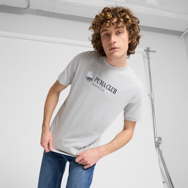 Las Vegas Casino Men's Graphic Tee, Flat Light Gray, extralarge