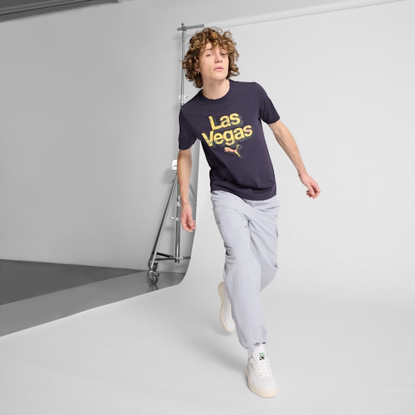 Las Vegas Pattern Men's Graphic Tee, New Navy, extralarge