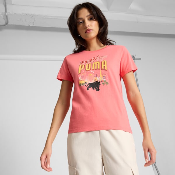 Playera para mujer Las Vegas Billboards, Peach Frost, extralarge