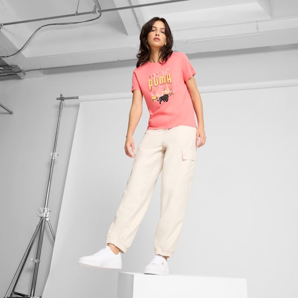 Playera para mujer Las Vegas Billboards, Peach Frost, extralarge