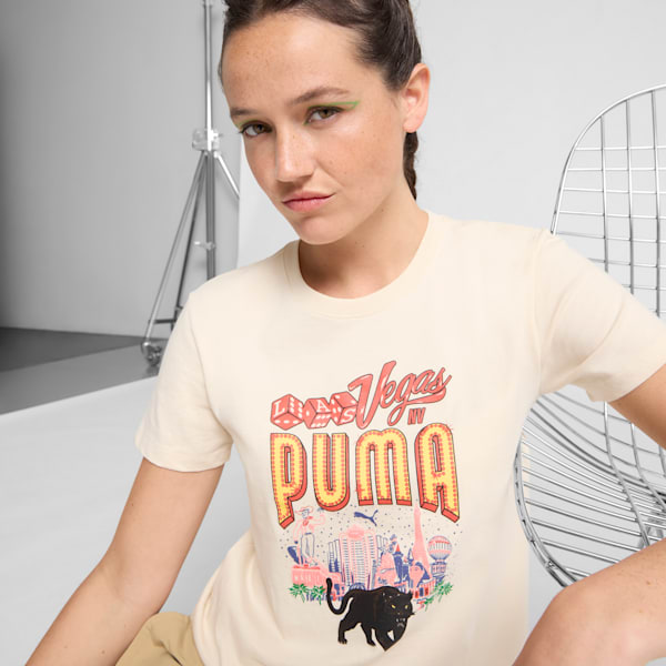 Playera para mujer Las Vegas Billboards, Alpine Snow, extralarge