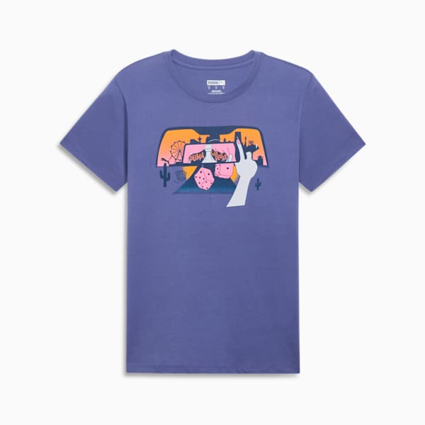 Playera para mujer Las Vegas Mirror, Blue Crystal, extralarge