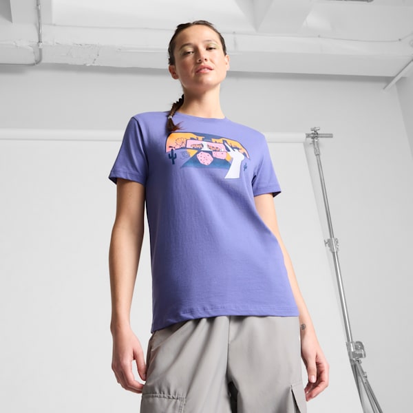 Playera para mujer Las Vegas Mirror, Blue Crystal, extralarge