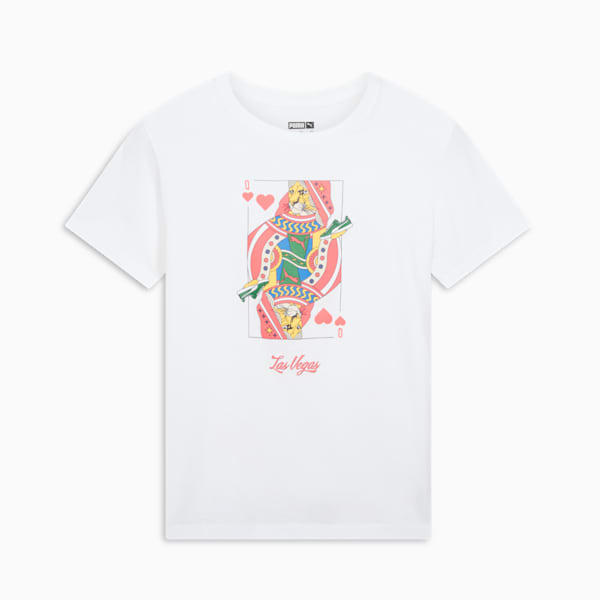 Las Vegas Card Graphics Women's Tee, PUMA White, extralarge