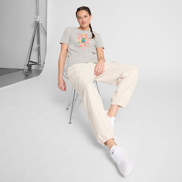 Camiseta estampada para mujer Las Vegas Card, Light Gray Heather, extralarge