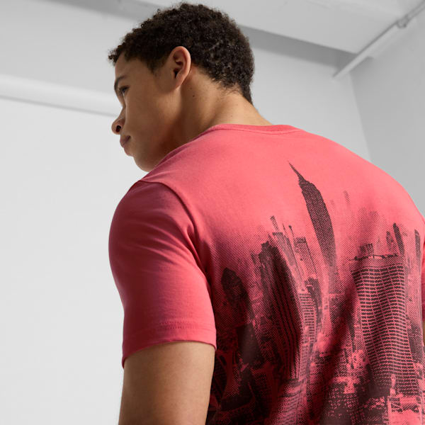 NYC Flagship Skyline Men's Tee, Peach Frost, extralarge