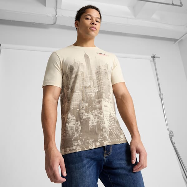 NYC Flagship Skyline Men's Tee, Alpine Snow, extralarge