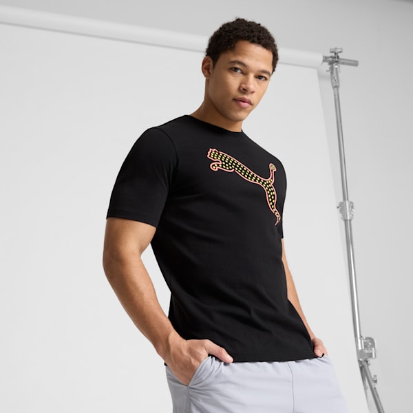 NYC Flagship PUMA Cat Men's Tee, PUMA Black, extralarge