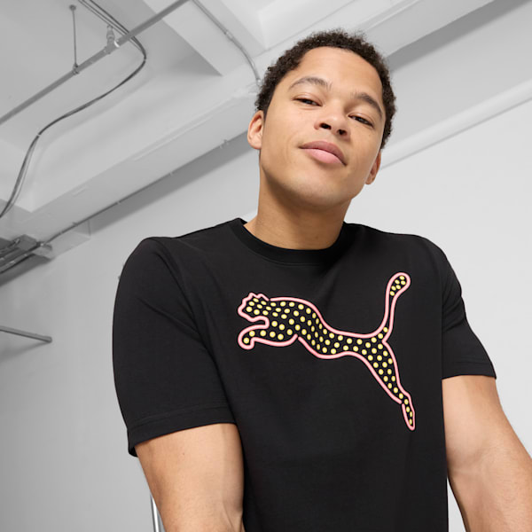 NYC Flagship PUMA Cat Men's Tee, PUMA Black, extralarge