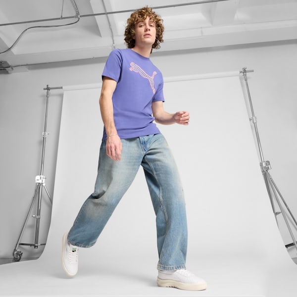 NYC Flagship PUMA Cat Men's Tee, Blue Crystal, extralarge