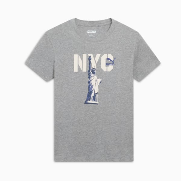 Camiseta para mujer Big Liberty NYC Flagship, Medium Gray Heather, extralarge