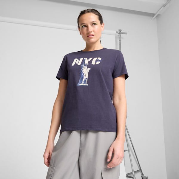 Camiseta para mujer Big Liberty NYC Flagship, New Navy, extralarge