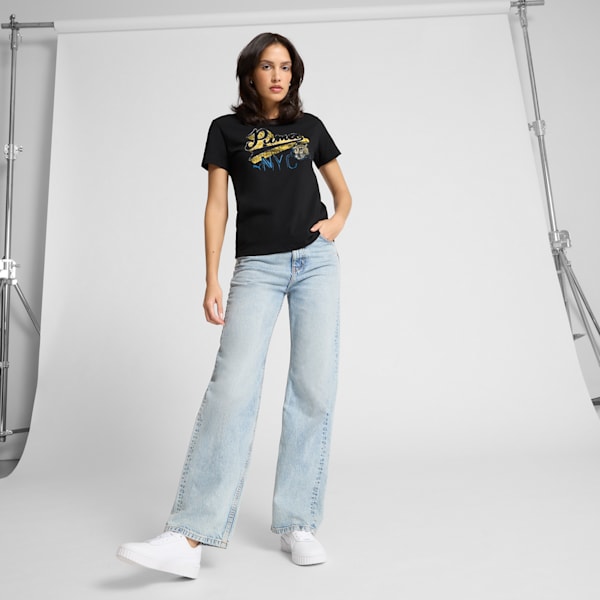 NYC Flagship Remix Women's Tee, PUMA Black, extralarge