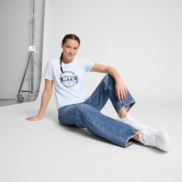 Camiseta de mujer Skyline NYC Flagship, Icy Blue, extralarge
