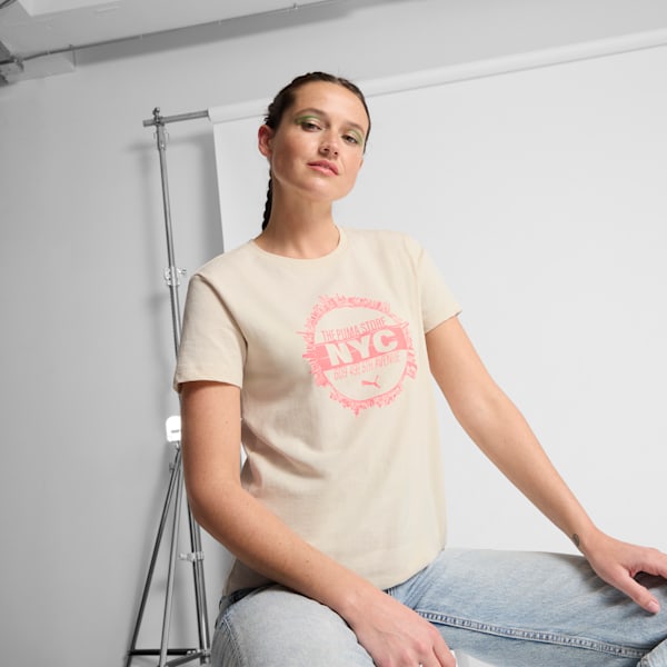 NYC Flagship Skyline Women's Tee, Alpine Snow, extralarge