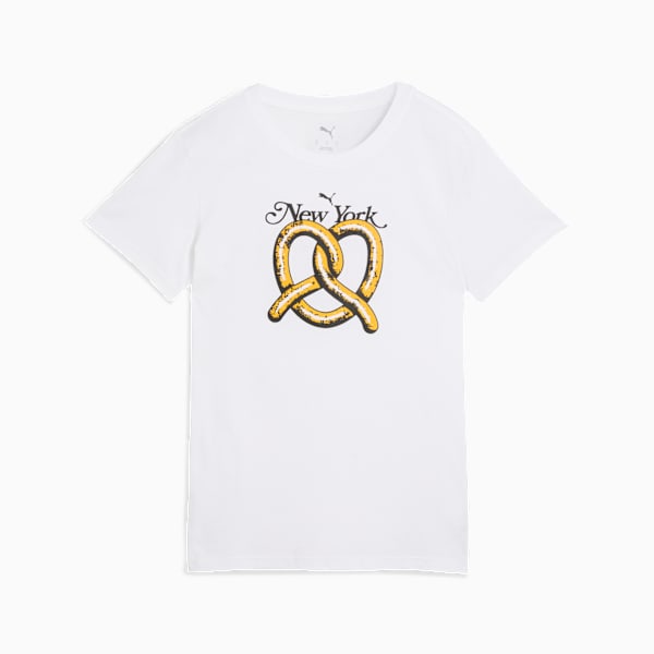 NYC Women's Pretzel Graphic Tee, PUMA White, extralarge