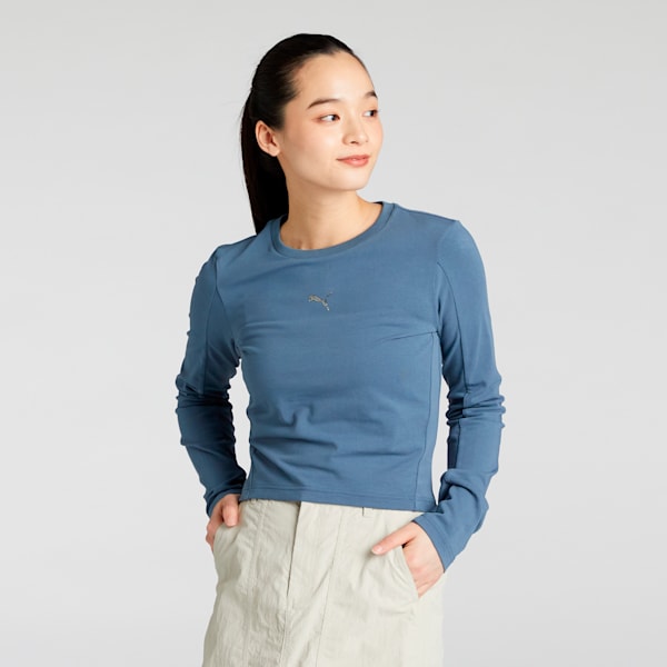 ウィメンズ デア トゥ 長袖 Tシャツ, Evening Sky, extralarge-JPN