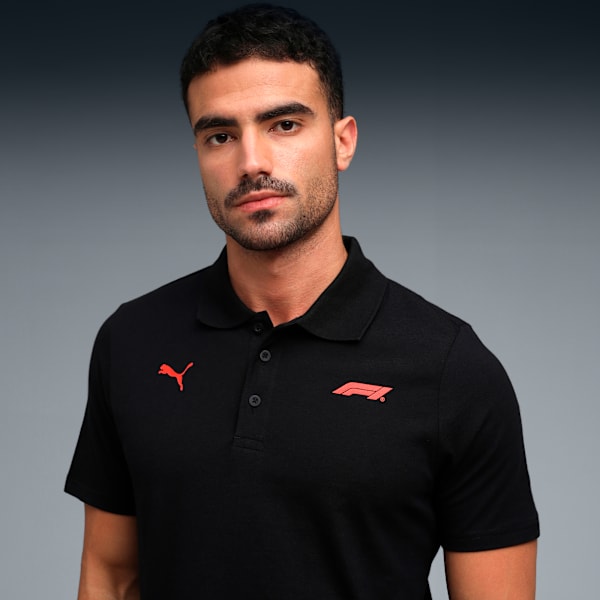 F1 Essentials Men's Cotton Logo Polo, PUMA Black, extralarge-IND
