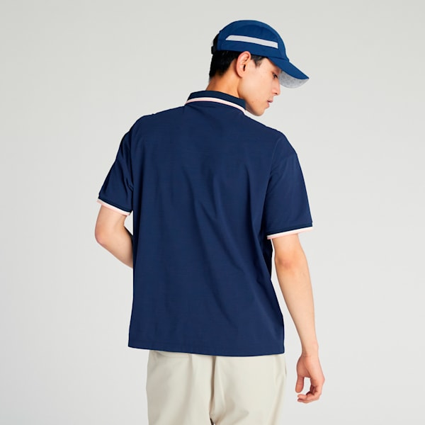 メンズ ゴルフ FOG リブ カラー 半袖 ポロシャツ, Deep Navy, extralarge-JPN