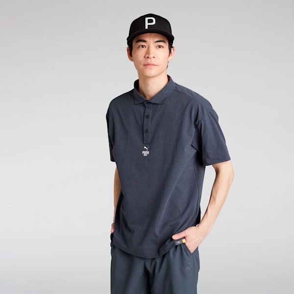 メンズ ゴルフ FOG ソリッド リラックス 半袖 ポロシャツ, Strong Gray, extralarge-JPN