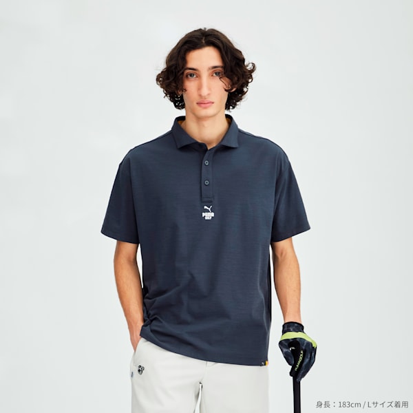メンズ ゴルフ FOG ソリッド リラックス 半袖 ポロシャツ, Strong Gray, extralarge-JPN