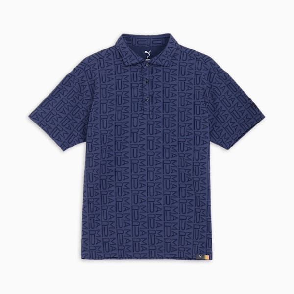 メンズ ゴルフ FOG ジャガード AOP 半袖 ポロシャツ, Deep Navy, extralarge-JPN